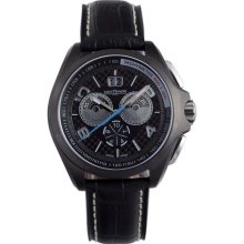Saint Honore Men's 898069 71CIN Coloseo Black PVD Leather Chrono ...