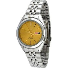 Seiko 5 Automatic Link Bracelet Gold Tone Dial