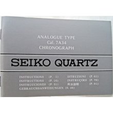 Seiko Instructions Booklet Analogue Type Cal.7a34 Chronograph .