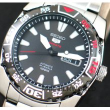 Seiko Men Sports Automatic / Hand Winding Black Bezel 100m Watch Srp167j1 Japan