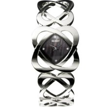 Seksy 4159.37 Ladies Hidden Hearts Swarovski Crystal And Black Mother Of Pearl Bracelet Watch