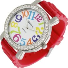 Silicone Strap Geneva Lady/men's Watch Gs19rs