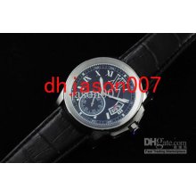 Silver Case Automatic Caibre De Men's Luxury Watch Dive Watches Leat