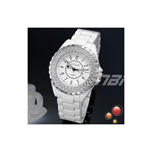 Sinobi Elegant Crystal Stone White Quartz Wrist Watch