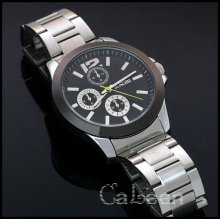 Sinobi Luxury Casual Quartz Watch Stainless Steel Men Women With Box