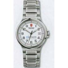 Small White Dial Peak II Stainless Steel Watch