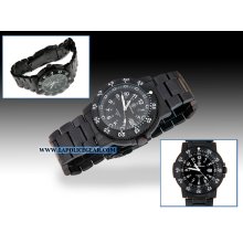 Smith & Wesson Tritium H3 Black Stainless Steel Watch
