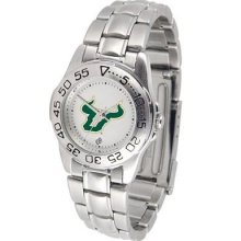 South Florida USF Bulls Ladies Stainless Steel Wristwatch