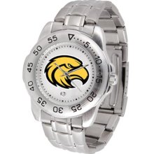 Southern Miss Golden Eagles USM Mens Sports Steel Watch