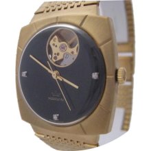 Special rare New old stock mechanical Marvin Skeleton Swiss watch 17 jewels