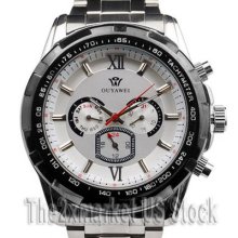 Sport Style Automatic Movement Mens Wrist Watch 24 Hour Weekday Date Us Ship