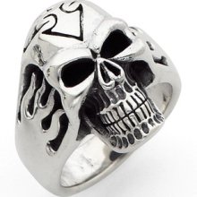 Stainless Steel Skull Ring With