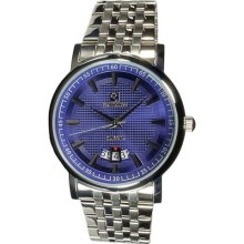 Steinhausen Men's Metal Quartz Date Blue Dial Watch ...