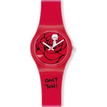 Swatch Red Plastic Women's Watch GZ264