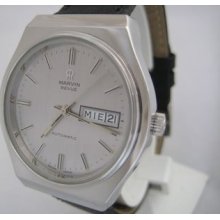 Swiss Big Water Resist Automatic Marvin-revue Watch 1960's
