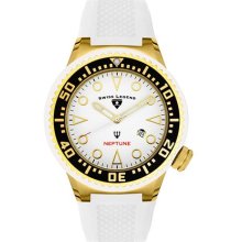 SWISS LEGEND Men's Neptune White Dial White Rubber