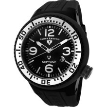 Swiss Legend Neptune Men's Stainless Steel Case Date Watch 21818p-bb-01-sa