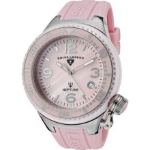 SWISS LEGEND Watches Neptune Ceramic Pink MOP Dial Pink Silicone Pink