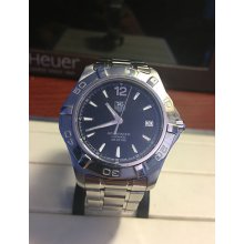 Tag Heur Mens Automatic Aquaracer Waf2110 Stainless Great Preowned Condition