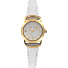 Ted Baker Ladies White Leather Strap Watch - Te2054