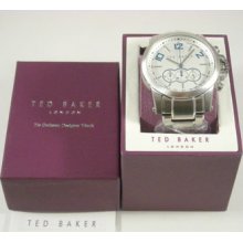 Ted Baker Watch Men's Te3016 Analog Stainless Silver Dial Fatherâ€™s Day