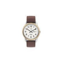 Timex Men's T20011 Easy Reader Brown Leather Strap Watc