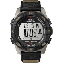 Timex T49854 Mens Brown Nylon Strap Digital Sport Watch