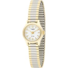 Timex Women's Dress Watch, Two-Tone Stainless-Steel Expansion Band