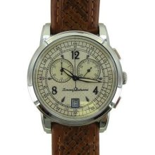 Tommy Bahama Tb1173 Chronograph Silver Dial Leather Band Men's Watch