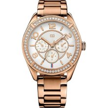 Tommy Hilfiger 1781254 Crystal-embellished Bezel Rose Gold Womenâ€™s Watch
