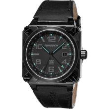 Torgoen Swiss Men's Analogue Watch T26108 With Gmt, Phantom/Blue Dial And Black Italian Leather Strap