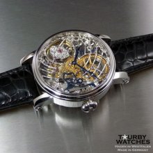 Tourby Skeleton High Finish Rhodium Gold
