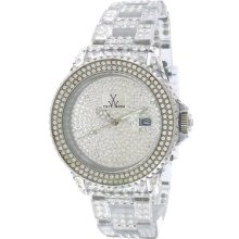 Toy Watch Total Stones Colored White Dial Ladies Watch 3001whtsp