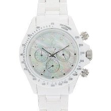 Toywatch mother of pearl chronograph watch. fl20wh
