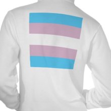 Transgender Pride Flag Womens Flex Zip Hoodie (Bac
