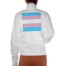Transgender Pride Flag Womens Zip Jogger Jacket (B