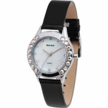 Trendy Ladies Watches Colorful Crystals Case Fashion Design Leather Band 71071