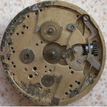 Triple Date Vintage Pocket Watch Movement 43 Mm. Balance Ok. To Restore Or Parts