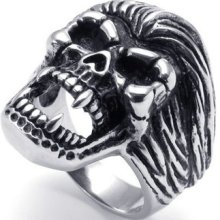 Ts232 Men's Skull Punk Rock Band Biker Stylish Stainless Steel Ring Us Size 8-14