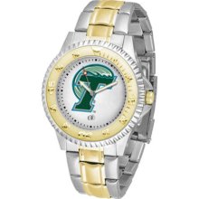 Tulane University Green Wave TU Mens Stainless 23Kt Watch