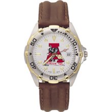 Univ of Alabama A Mens Leather All Star Watch