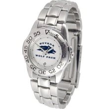 University of Nevada Reno Ladies Stainless Steel Wristwatch