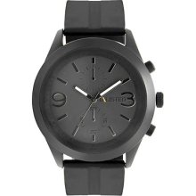 Unlisted By Kenneth Cole Mens Black Rubber Band Analog Casual Sport Watch Ul5007