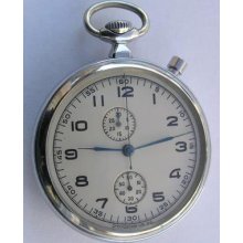 Ussr, Soviet Union Military Chronograpf Pocket Watch Ussr 1957