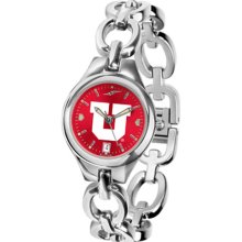Utah Utes watches : Utah Utes Ladies Stainless Steel Eclipse AnoChrome Watch