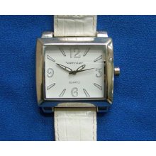 Vernier Oversize white Dial Fashion Watch by 7 West - White - Stainless Steel - 7