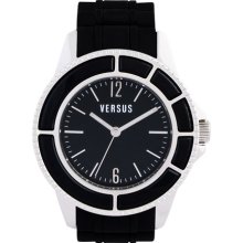VERSUS by Versace 'Tokyo' Rubber Strap Watch, 42mm