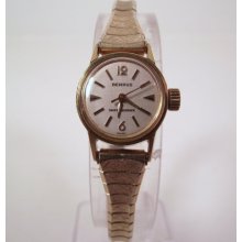 Vintage 17 Jewel Swiss Benrus 60s Retro Style Manual Wind Women's Ladies Watch Gold Round Case With Expansion Band