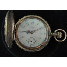 Vintage 6s Elgin Hunting Case Pocketwatch Fancy Dial Grade 117