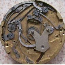 Vintage & Rare Pocket Watch Movement Chronograph 41 Mm. To Restore Or Parts